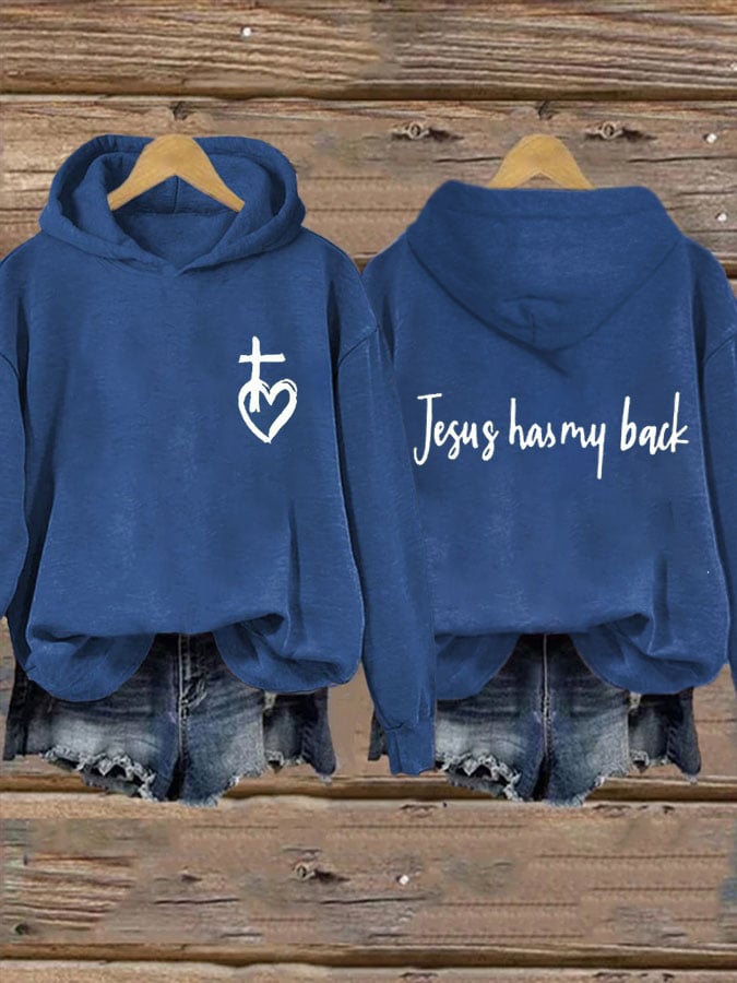Jesus Has My Back Casual Hoodie