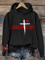 Women's For God So Loved The World John 3:16 Printed Sweatshirt