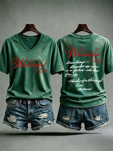 Women's It's A Wonderful Life Christmas Print Casual T-shirt