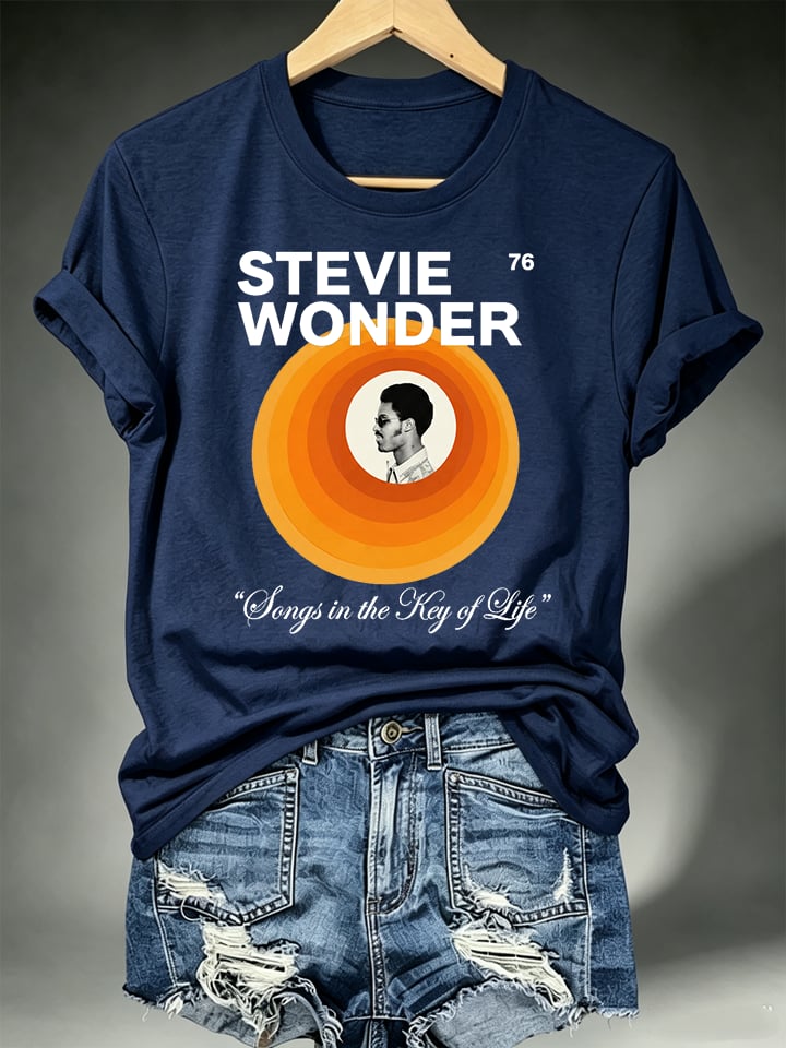 Women's  Retro Album Concentric Circles Graphic Apparel Anniversary Tour  Shirt