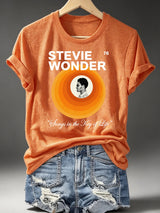 Women's  Retro Album Concentric Circles Graphic Apparel Anniversary Tour  Shirt