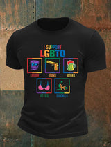 Men's I support LGBTQ Print T-shirt
