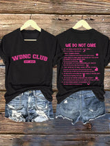 V-Neck Retro Funny WDNC Club Menopause Perimenopause Print T-Shirt