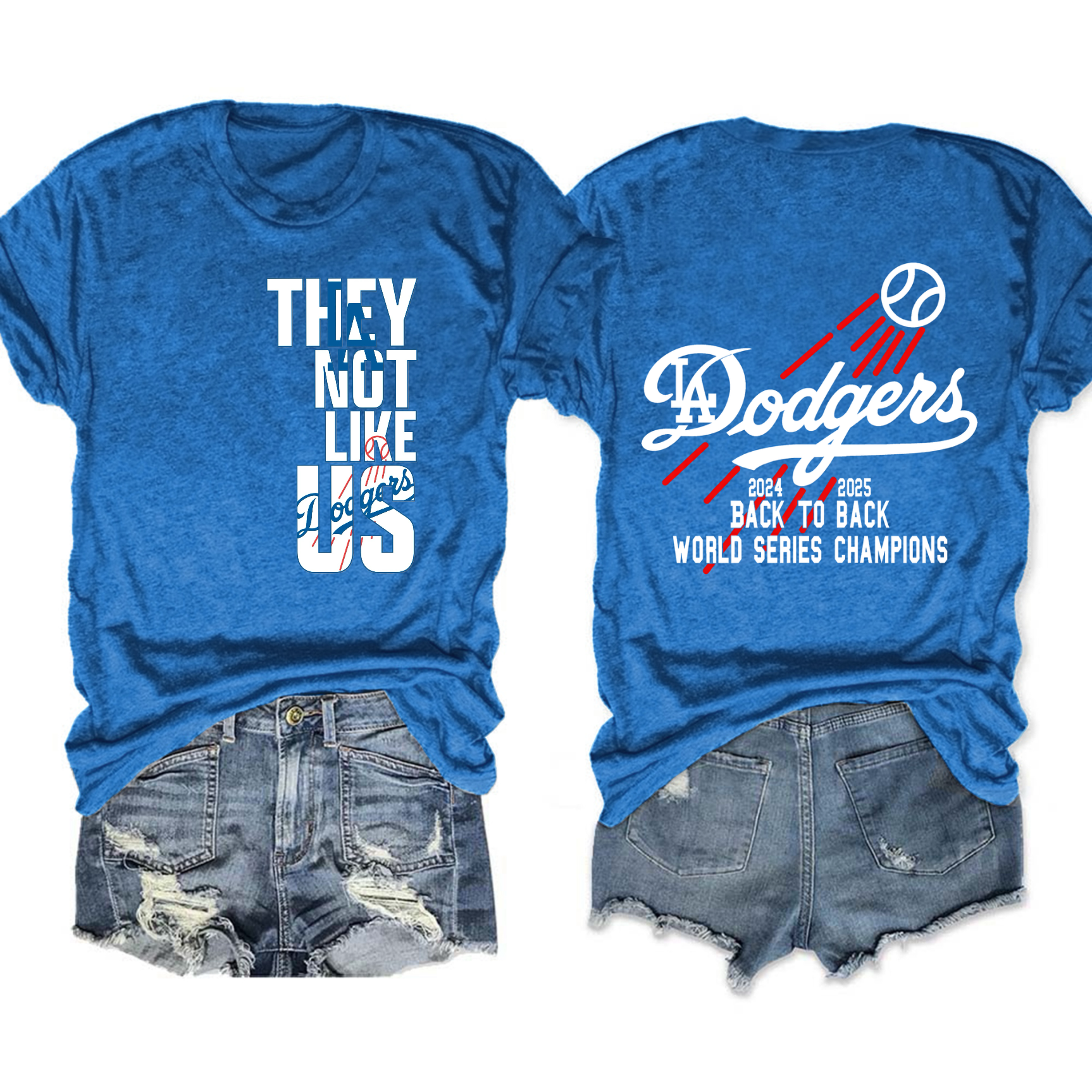 They Not Like Us Dodgers Back To Back Champions Tee