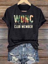 Women's  Retro Funny Proud Member Of Club Menopause Perimenopause Print T-Shirt