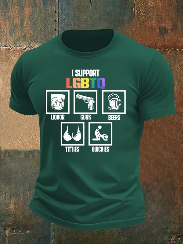 Men's I support LGBTQ Print T-shirt