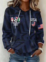 Women's USA Soccer Supporter Print Hoodie