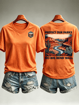 Women's  Protect Our National Parks,No Big Bend Wall T-Shirt