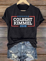 Women's  Modern Talk Show Colbert Kimme 2028Print T-Shirt