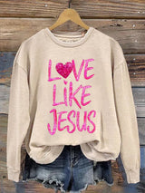 Women's Valentine's Day Heart Print Casual Sweatshirt