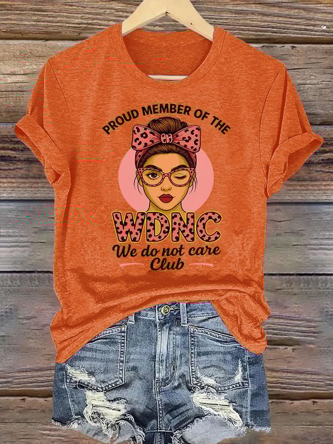 Women's  Retro Funny Proud Member Of Club Menopause Perimenopause Print T-Shirt