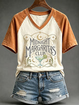 Women's Midnight Margaritas Print Casual T-shirt