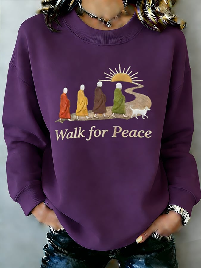 Women's Walk For Peace  Art Print Sweatshirt
