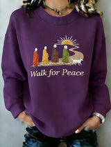 Women's Walk For Peace  Art Print Sweatshirt