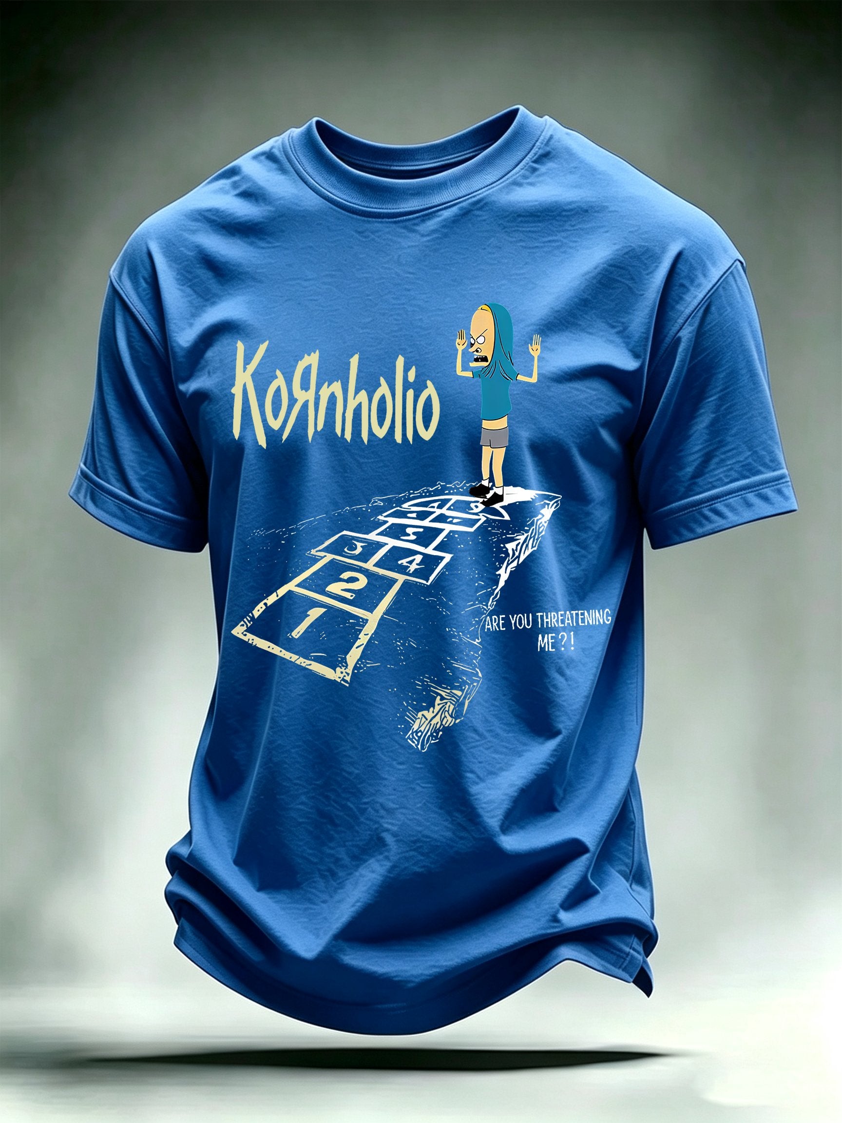 Men's Vintage Kornholio Graphic Funny T-Shirt