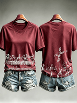 Women's Jesus Print, Gothic Art T-Shirt