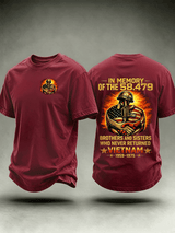 Men's In Memory Of The 58,479 Tribute T-Shirt, Vietnam Era Memorial Graphic Tee