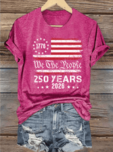 Women's  250 YEARS Print Round-Neck T-Shirt