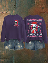 Women's  Retro Funny Proud Member Of Club We Do Not Care Menopause Perimenopause Print   Sweatshirt