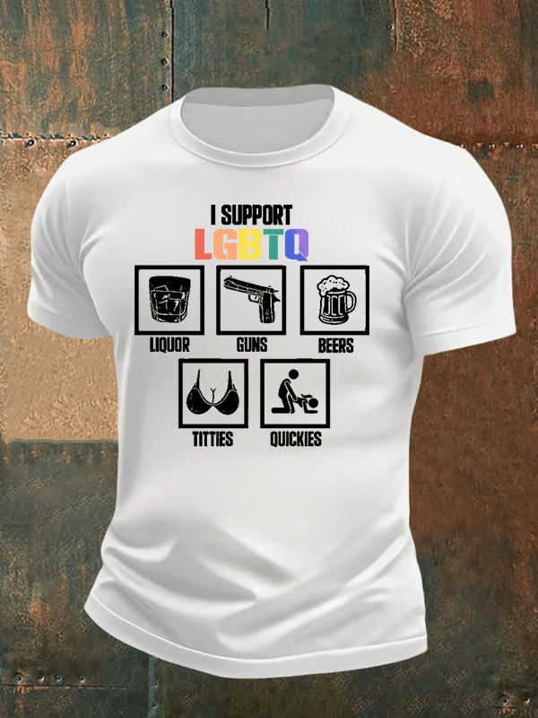 Men's I support LGBTQ Print T-shirt