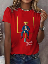 Women's Bunny Football Music Lover  T-shirt