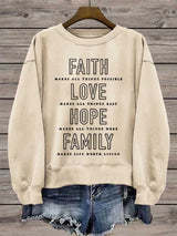 Women'S Family Makes Life Worth Living Print Sweatshirt