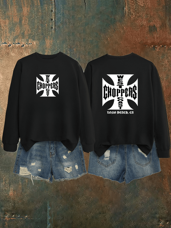 Women's  West Coast Choppers-Inspired Paul Tribute Print Sweatshirt
