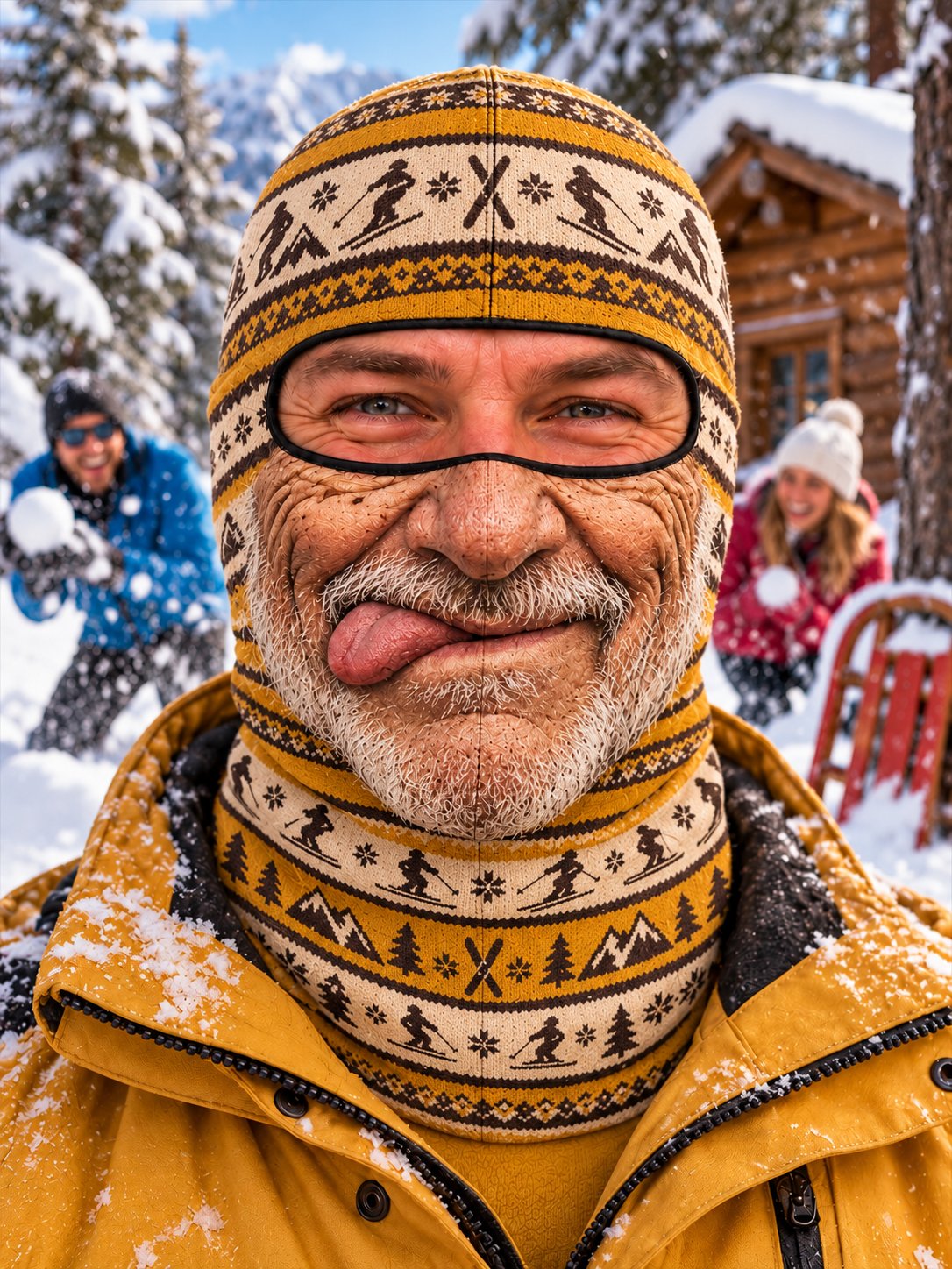 Funny And Wacky Ski Full-Face Balaclava Hood