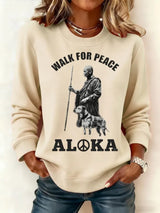Women's Walk For Peace  Art Print Sweatshirt