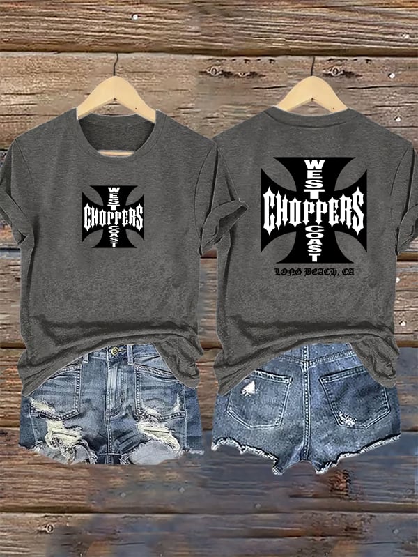 Women's  West Coast Choppers-Inspired Paul Tribute Print T-Shirt