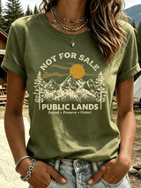 Women's "Not For Sale Public Lands" Comfortable short-sleeved T-shirt