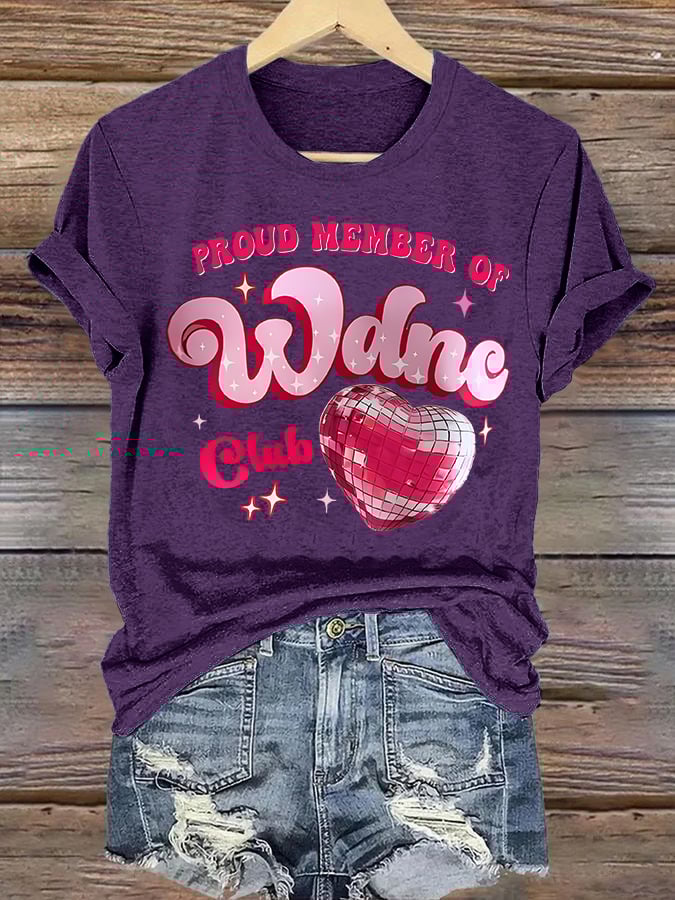 Women's  Retro Funny Proud Member Of Club We Do Not Care Menopause Perimenopause Print  T-Shirts