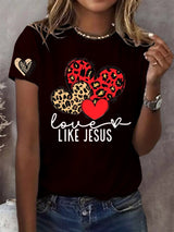 Women's Valentine's Day Printed Casual T-Shirt