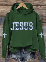 Women'S Love Like Jesus Printed Casual Hoodie