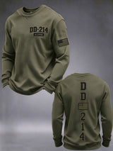 Men's Veteran Pride DD-214 Printed Waffle Long-Sleeve T-Shirt