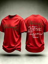 Men's It's A Wonderful Life Christmas Print Round Neck T-shirt