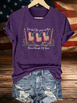 Women's Blessed through 250 Years Printed T-Shirt