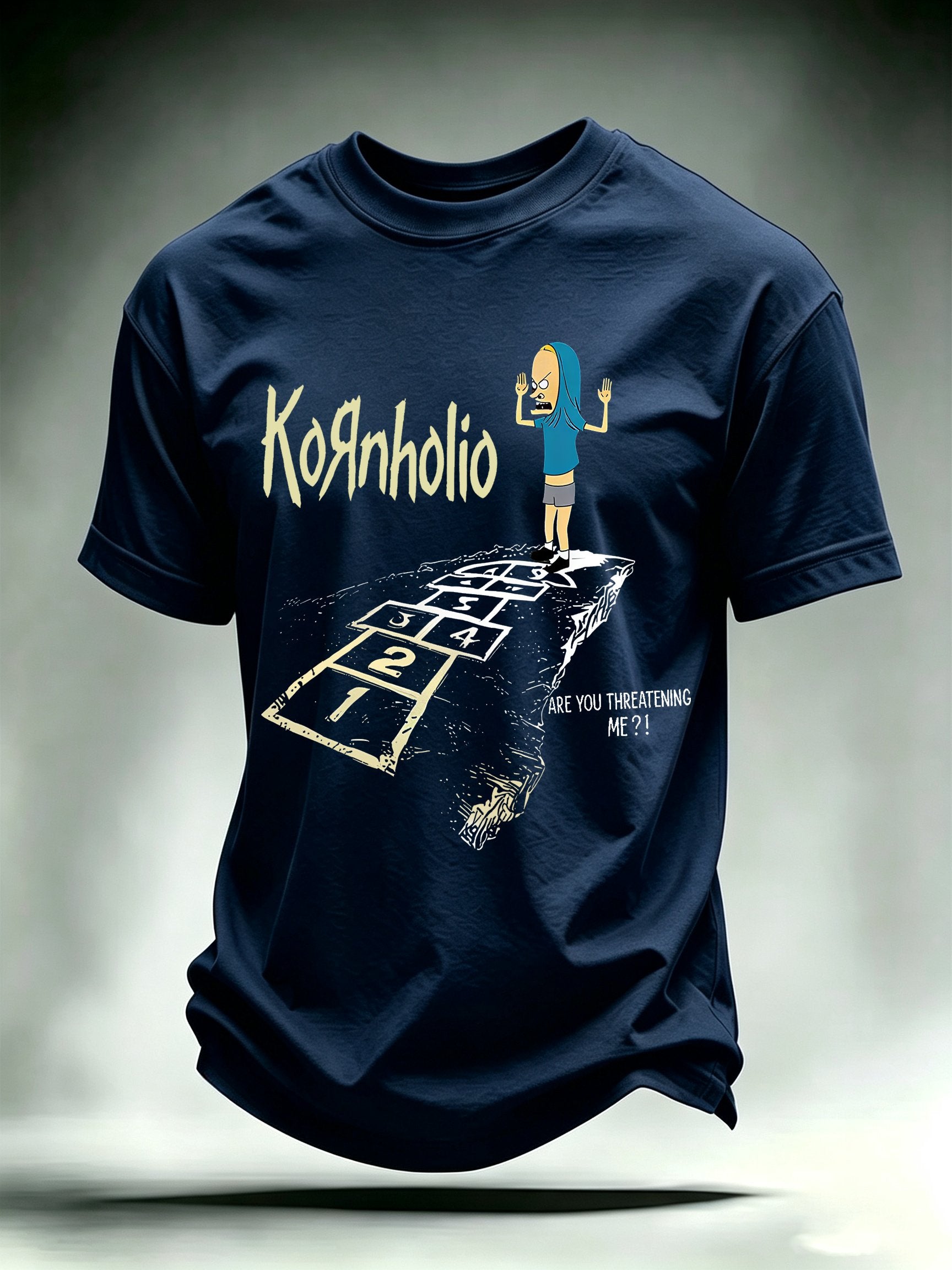 Men's Vintage Kornholio Graphic Funny T-Shirt