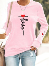 Women's Love Cross Printed Sweatshirt