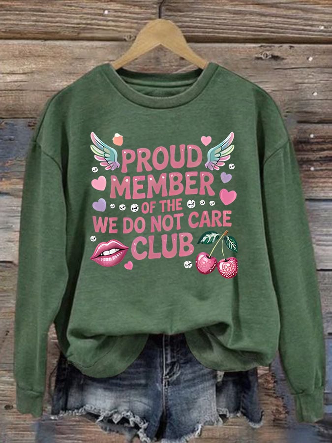 Women's  Retro Funny Proud Member Of Club Menopause Perimenopause Print  Sweatshirt