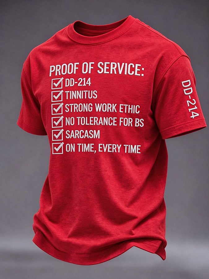 Men's Veteran Pride DD-214 Printed T-shirt