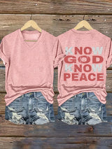 Women's Know God Know Peace, Religious Peace Inspiration Style T-Shirt