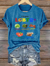 Women's  LGBTQ+ Pride Graphic Tee for Food Lovers