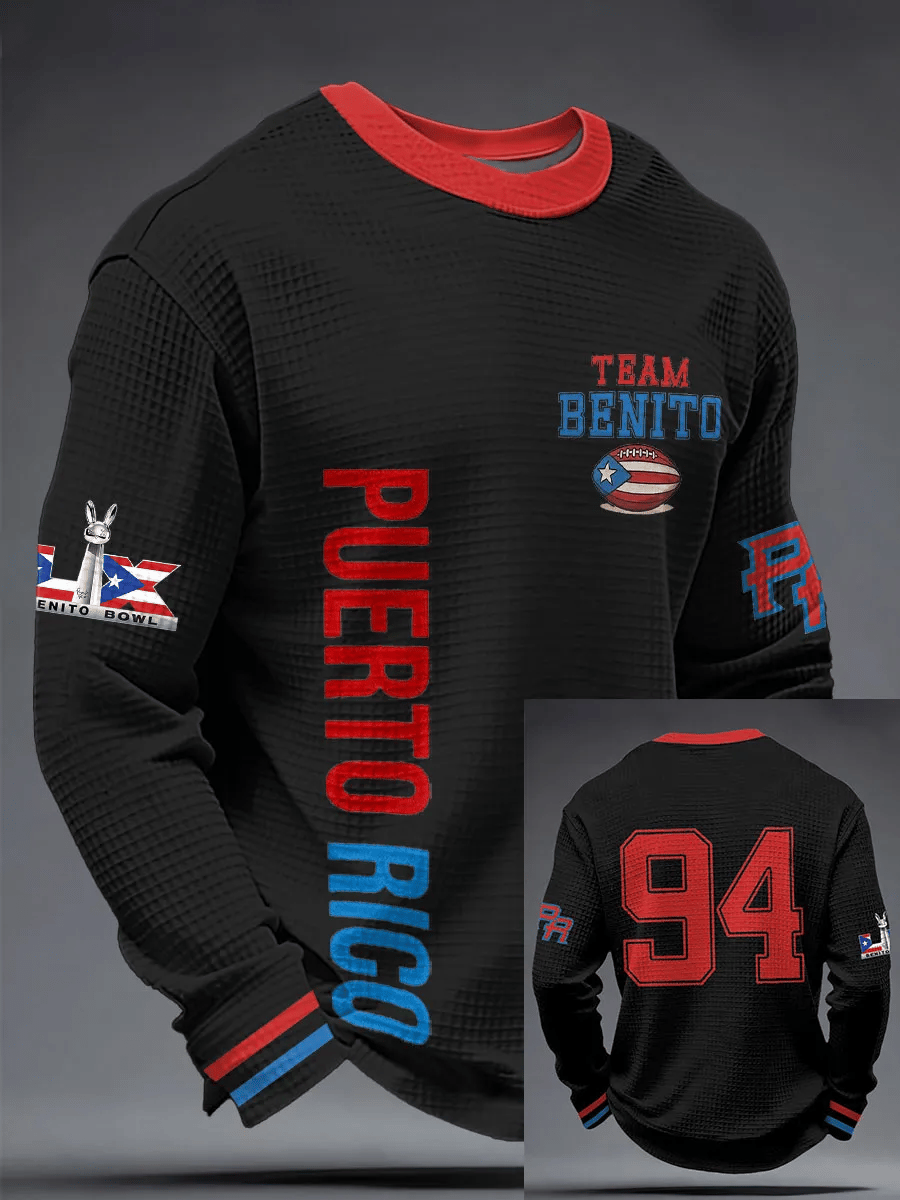 Men's Puerto Rican Rapper Printed Casual Sweatshirt