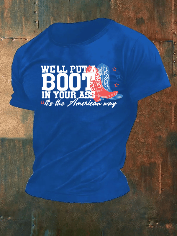Men's  Courtesy of the Red, White and Blue Cowboy  T-Shirt