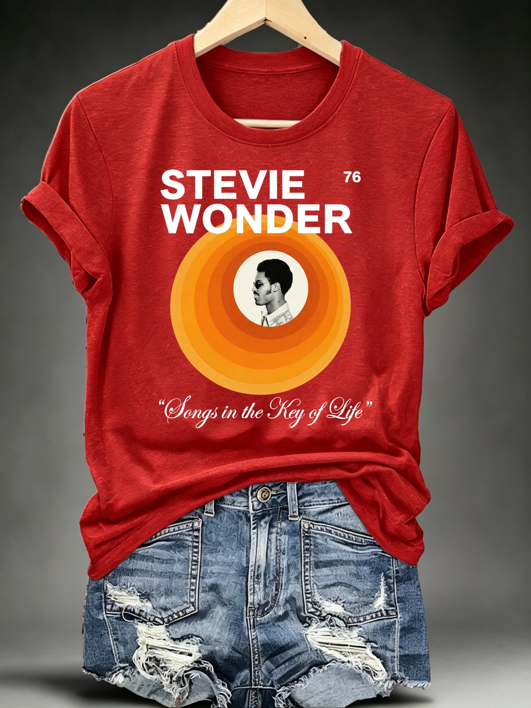 Women's  Retro Album Concentric Circles Graphic Apparel Anniversary Tour  Shirt