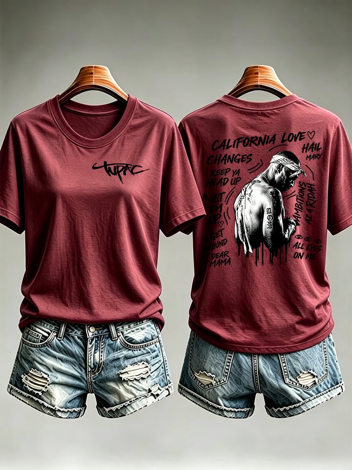 Women's Old School Rap Culture Iconic Hip Hop Legend Tee