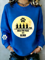 Women's Walk For Peace  Art Print Sweatshirt