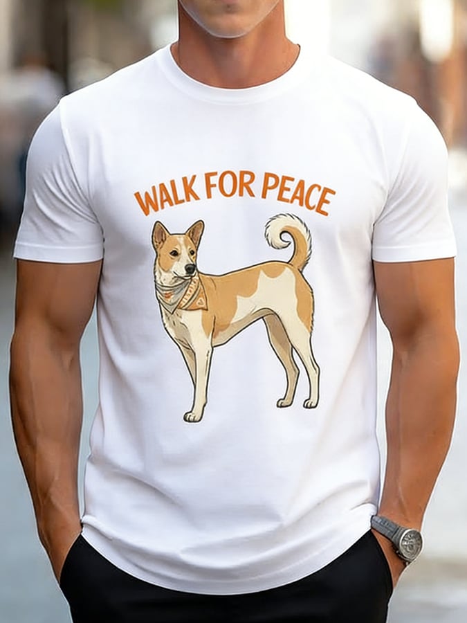 Men's Walk For Peace  Printed  Shirt