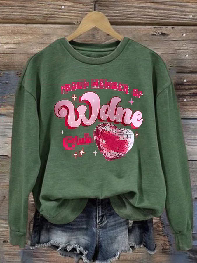 Women's Retro Funny Proud Member Of Club We Do Not Care Menopause Perimenopause Print  Sweatshirt